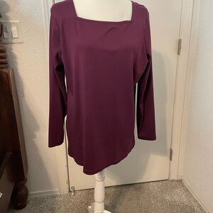 L.L. Bean Women's Rich Purple Blouse